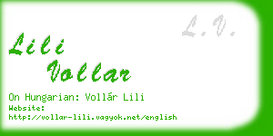 lili vollar business card