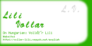 lili vollar business card